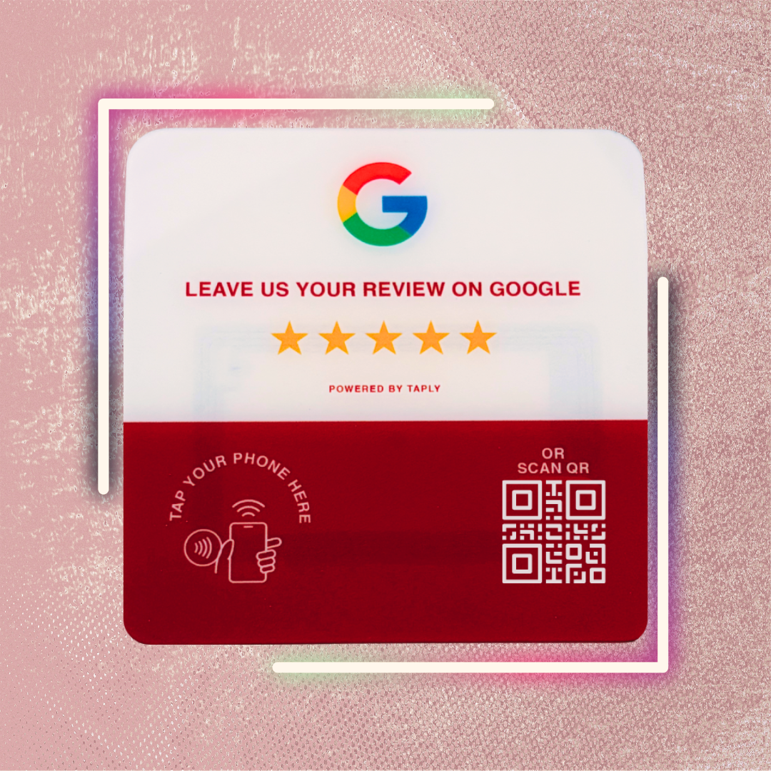 Taplly Google Review NFC & QR Plate – Heritage Red Edition - Image 2