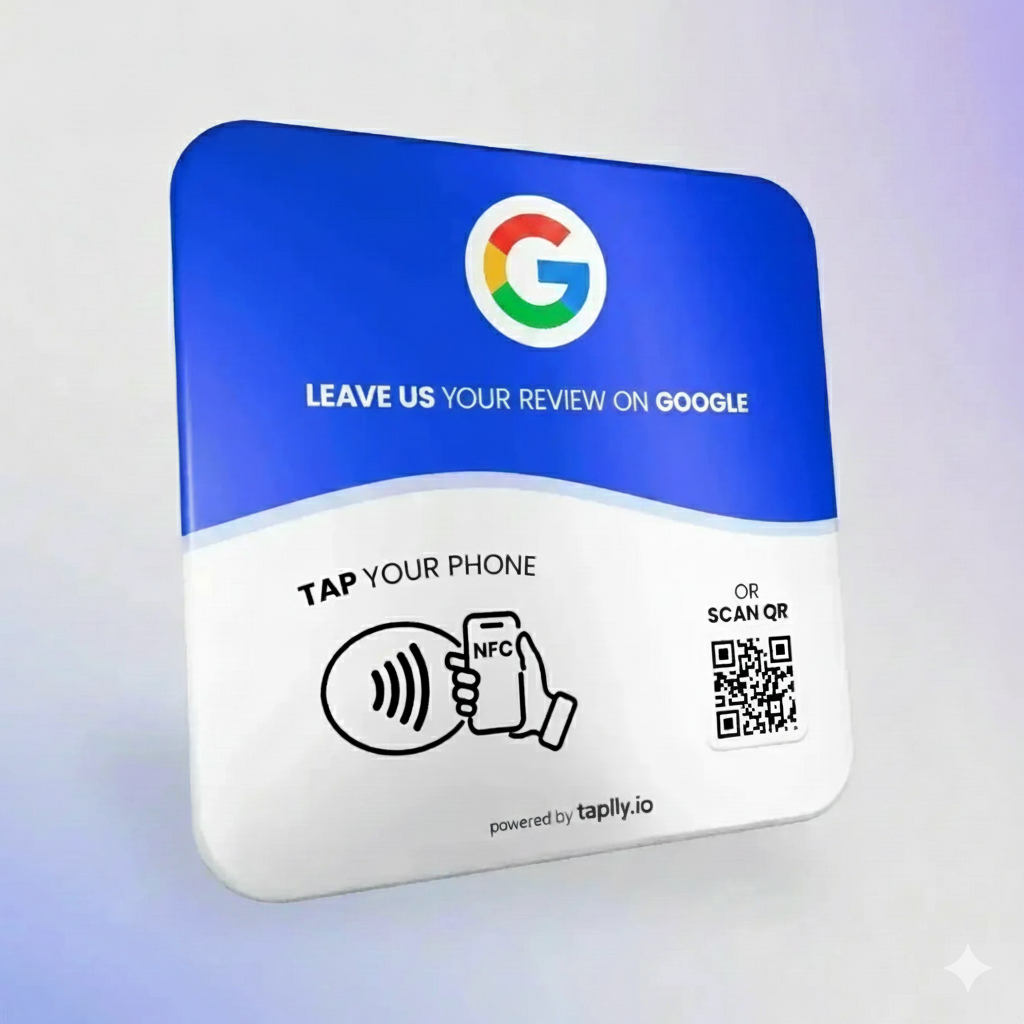 Blue Google Review Plate